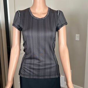 90 Degree By Reflex Black and Gray Striped Top